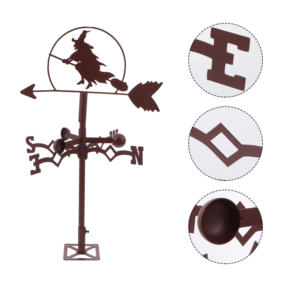 1Pc Witch Weathervane Stainless Steel Weather Vane Metal Direction Vane