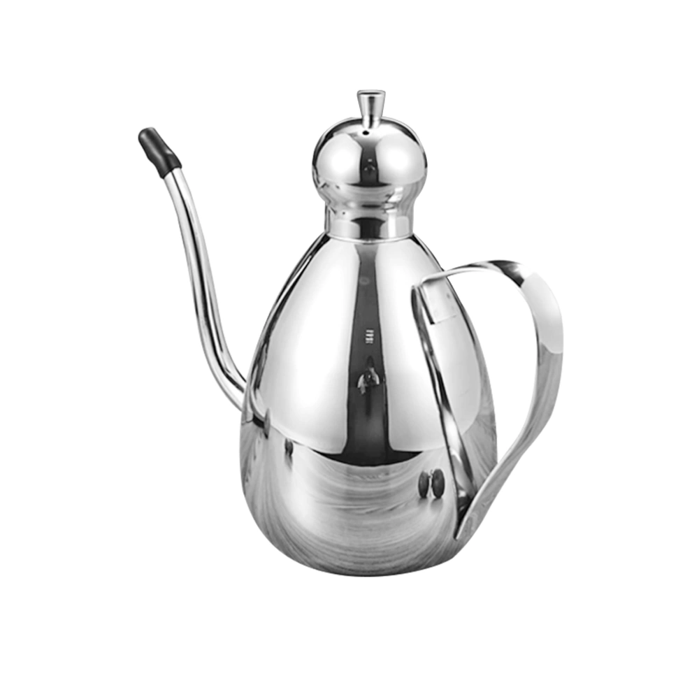 250ml 304 Stainless Steel Oil Dispenser with Lid and Spout Leakproof Vinegar Sauce Bottle for Kitchen Restaurant