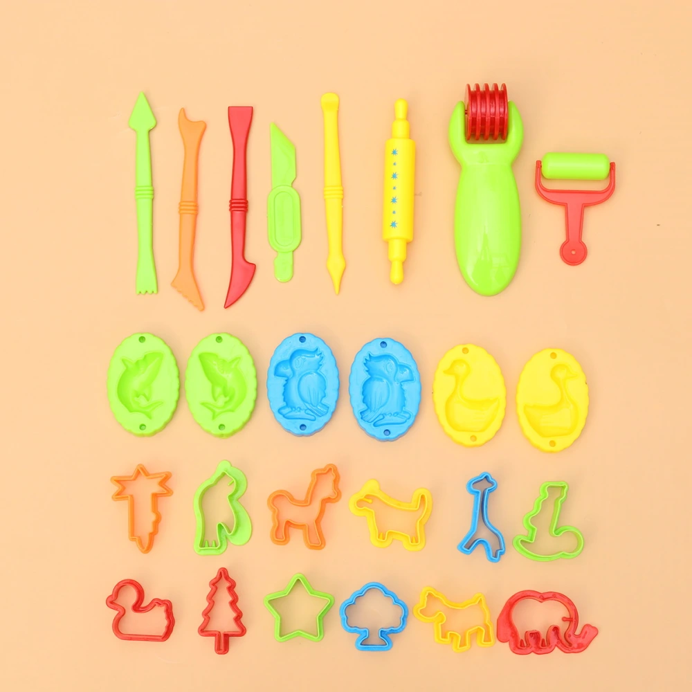 1 Set of DIY Colored Clay Kit Plasticine Mold Toys DIY Plasticine Mold Plasticine Toys Colored Mud Molds Tools (Type 2)