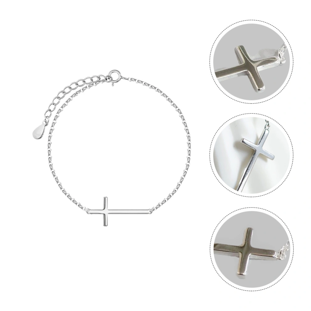 1Pc Fashionable Cross Bracelet Chic Bangle Sweet Style Arm Ornament Jewelry