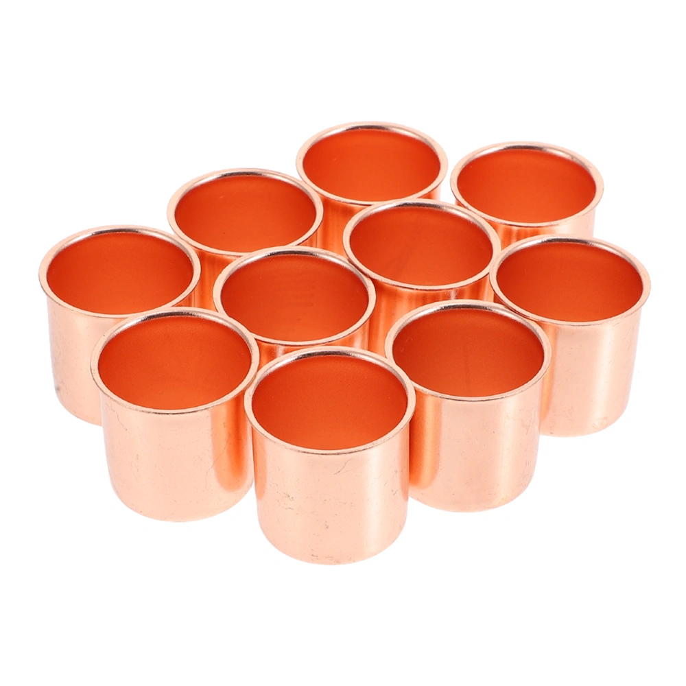 10Pcs Metal Candle Cup Candle Holders Candlelight Dinner Candlestick Decor