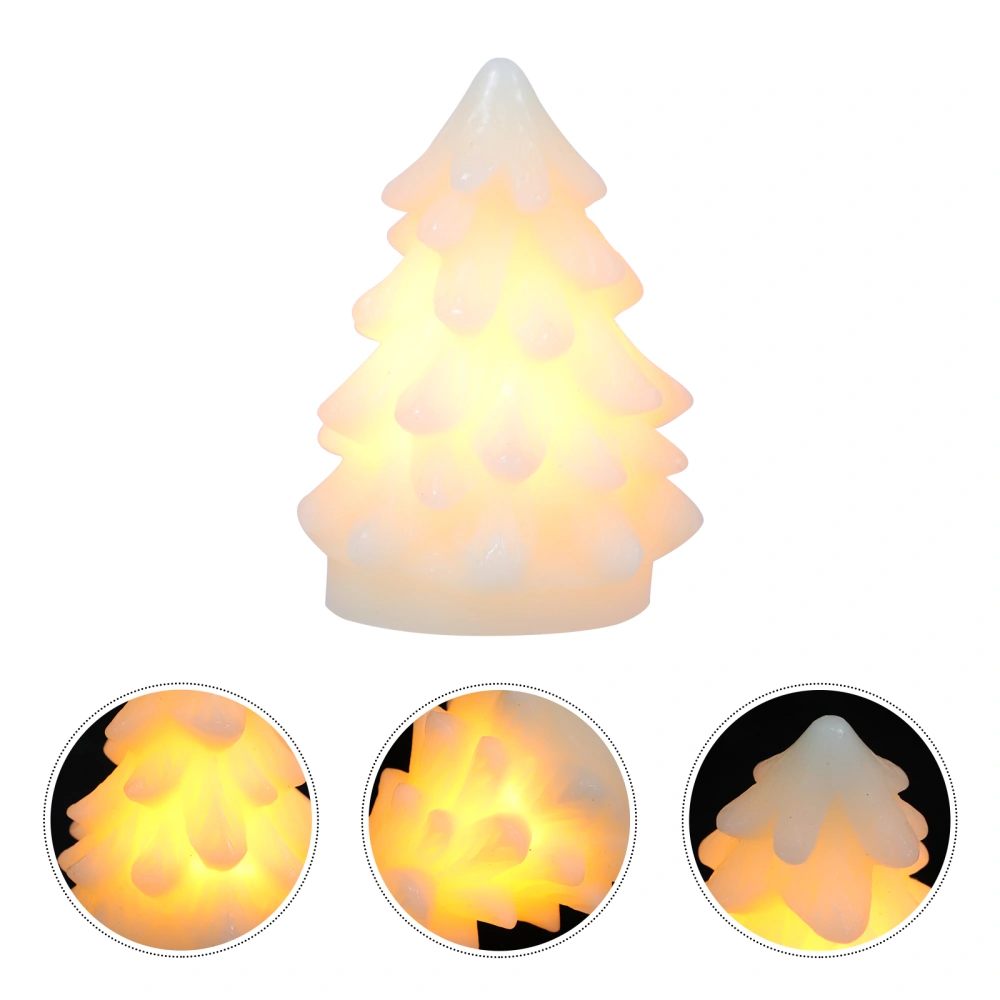 1Pc Christmas Electronic Candle Light Xmas Tree Shape Candle Light Ornament