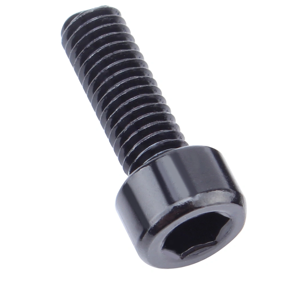 2PCS M5*15MM Aluminum Alloy Screw Kettle Frame Screw Mountainous Road Folding Handle Riser Screw(Black)