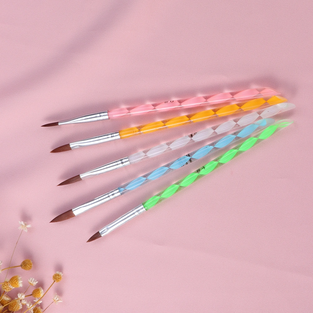 5pcs Nail Art Brushes Set Dotting Painting Drawing Polish Brush Pen Nail Tools