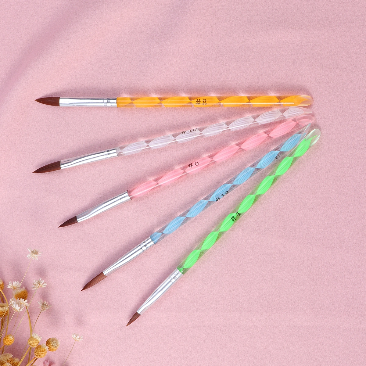 5pcs Nail Art Brushes Set Dotting Painting Drawing Polish Brush Pen Nail Tools