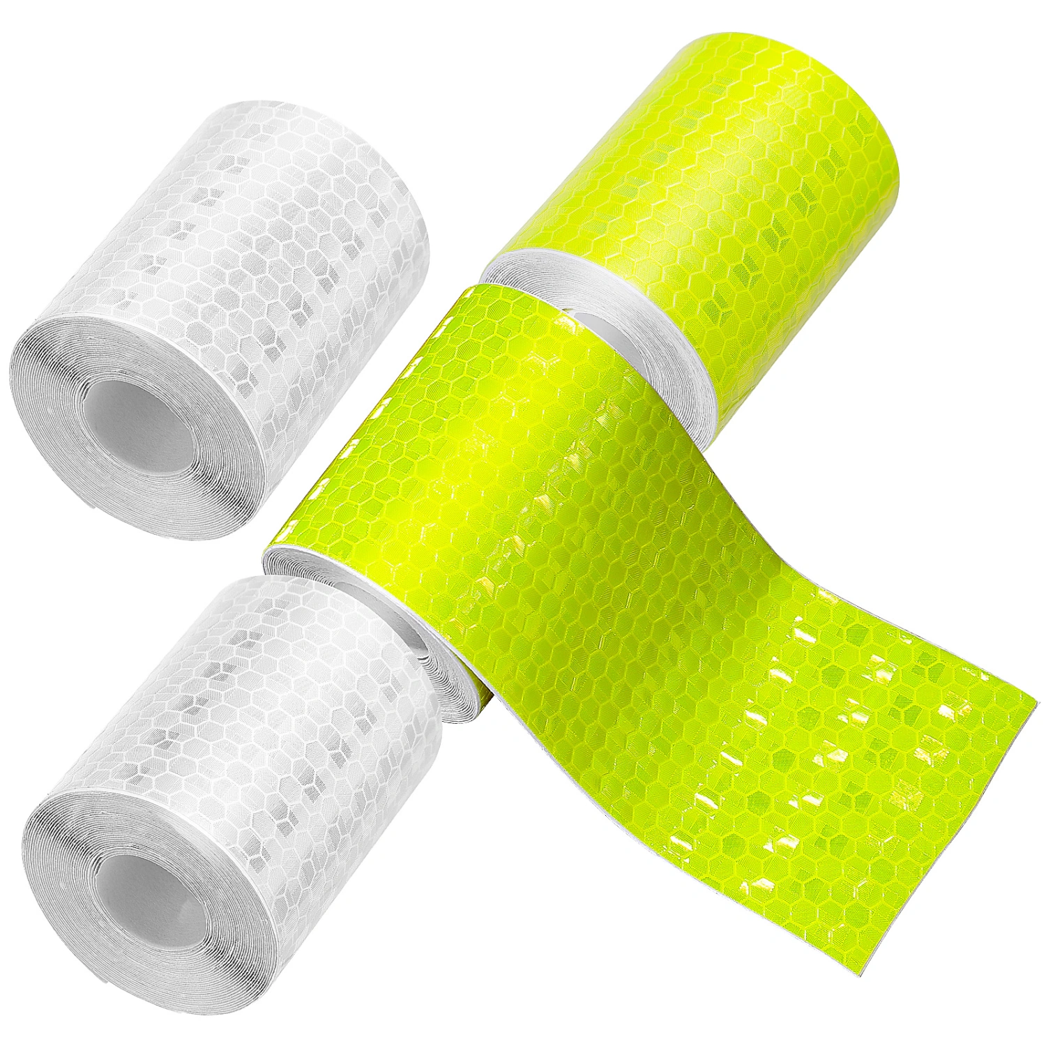 4 Rolls Reflective Tape High Visibility Reflective Tape Warning Stickers Safety Reminder