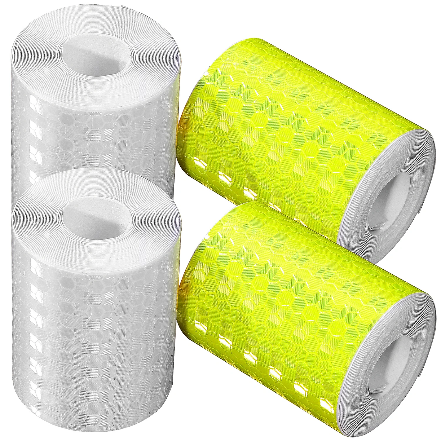 4 Rolls Reflective Tape High Visibility Reflective Tape Warning Stickers Safety Reminder