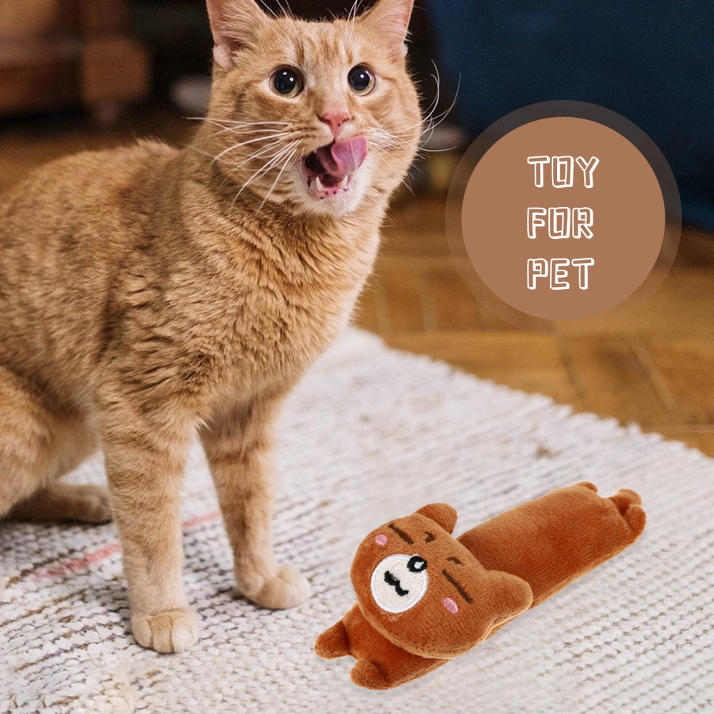 3pcs Plush Pet Toys Cartoon Cat Pet Dog Toys Animal Shaped Sound Squeaky Toys Chew Bite Toy Pet Toys Supplies