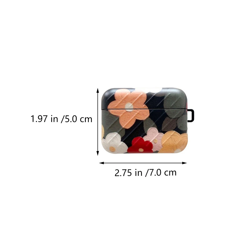 Earphone Case Oil Painting Flower Pattern Earphone Cover Compatible for Airpods Pro 3