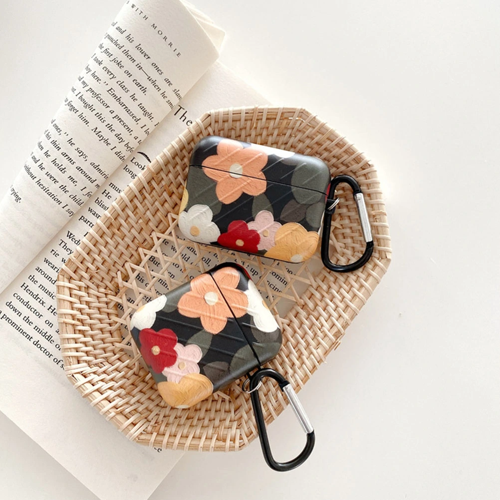 Earphone Case Oil Painting Flower Pattern Earphone Cover Compatible for Airpods Pro 3