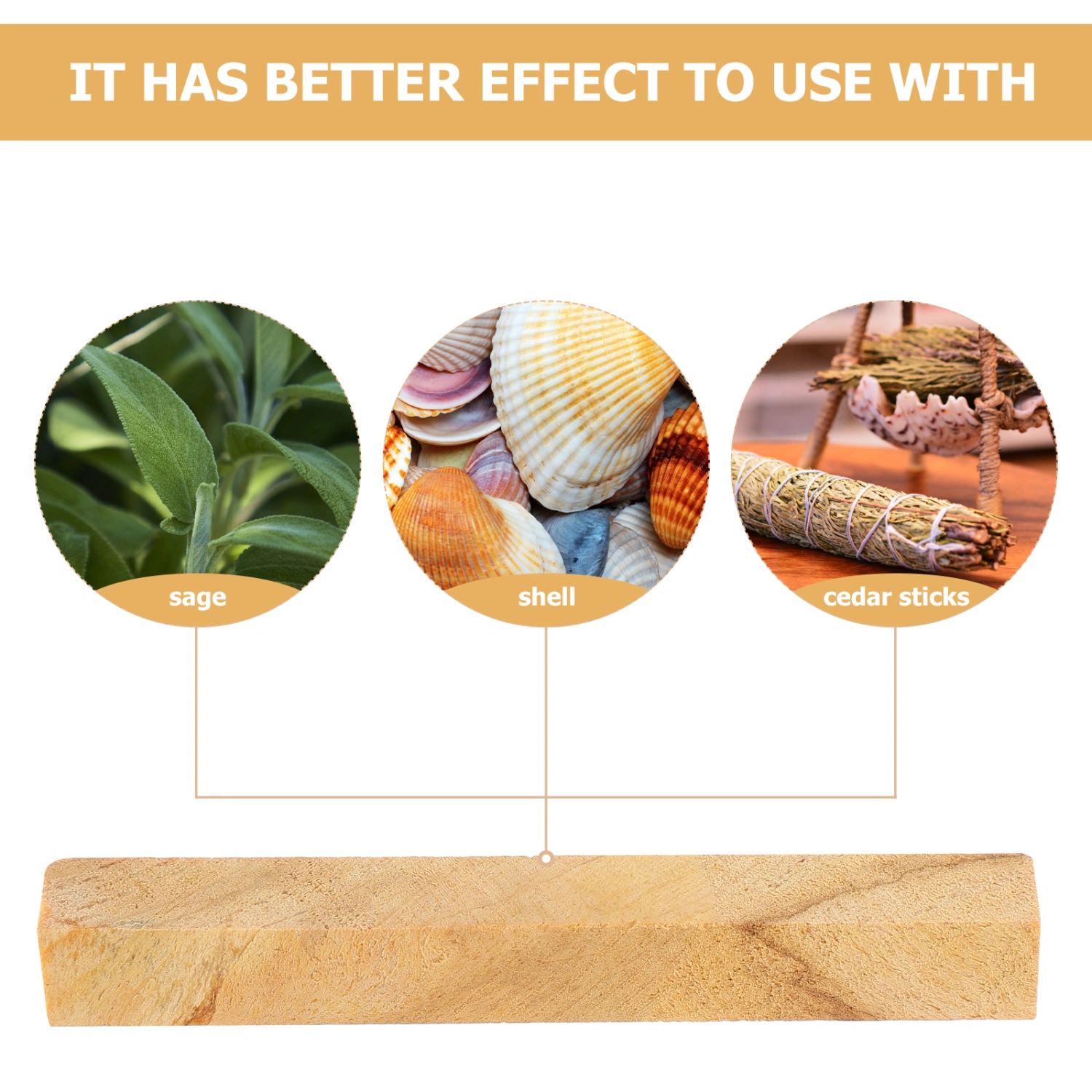 1Pc Wood Incense Stick Natural Wood Rod Meditation Incense Stick Air Purifier