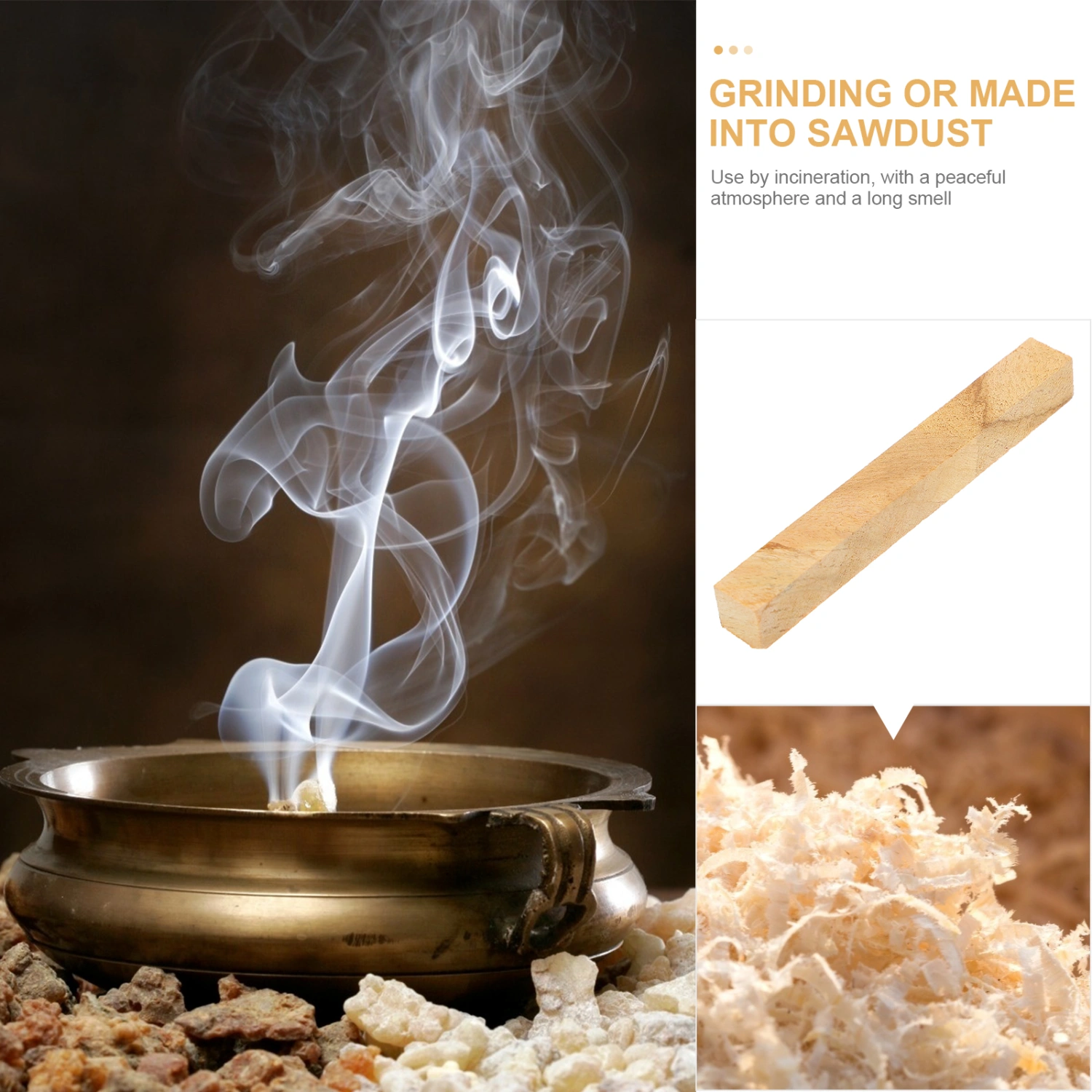 1Pc Wood Incense Stick Natural Wood Rod Meditation Incense Stick Air Purifier