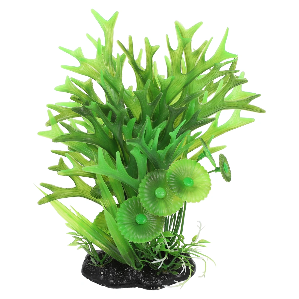 1pc Simulation Plant Fish Tank Reptile Tank Plant Ornament Plastic Plant Model