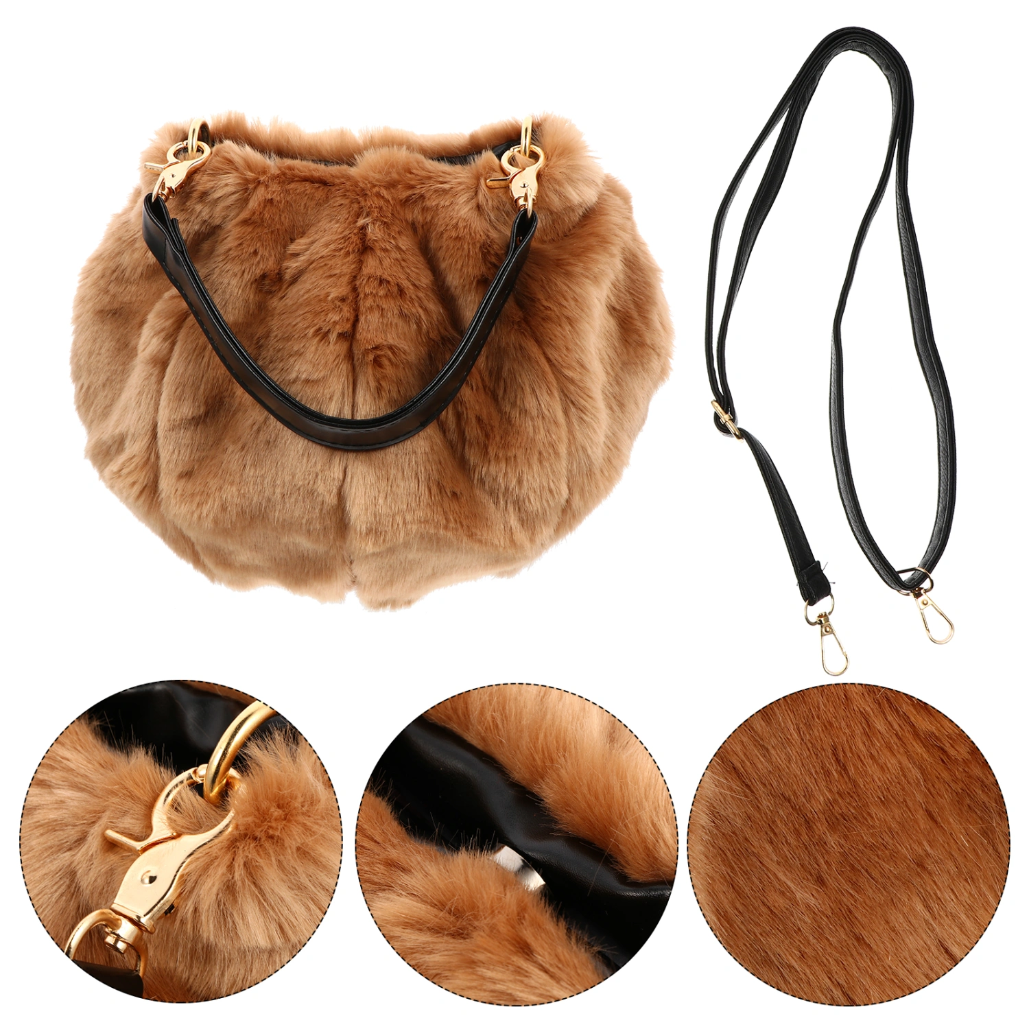 All-Match Women Shoulder Bag Plush Lady Cross Body Chic Shopping Tote Bag