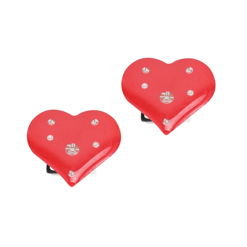 25pcs Red Heart Shape Brooch Luminous Breastpin Flashing Lapel Glowing Brooch Valentines Day Supplies Gift Dress Up Props Decor