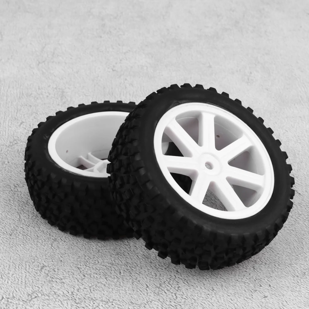 4pcs Off-Road Vehicle Toy Wheels Small Durable Car Toys Parts Wheels for Home Store (White)