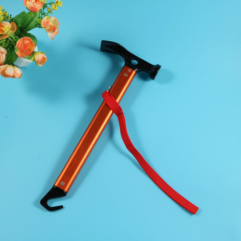 Solid Outdoor Awning Canopy Tent Peg Stake Aluminum Alloy Mallet Camping Tent Hammer (Orange)