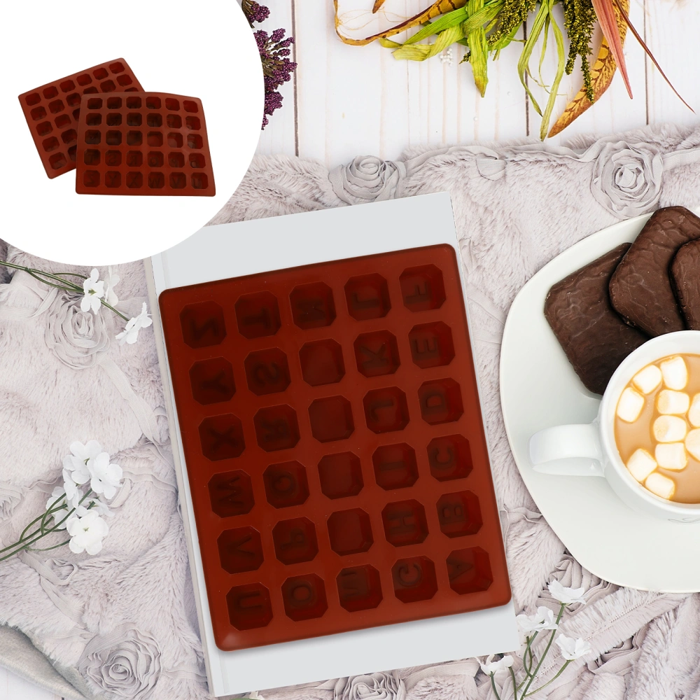 2Pcs Silicone Frozen Ice Cube Molds Ice Chocolate Making Molds (Coffee)