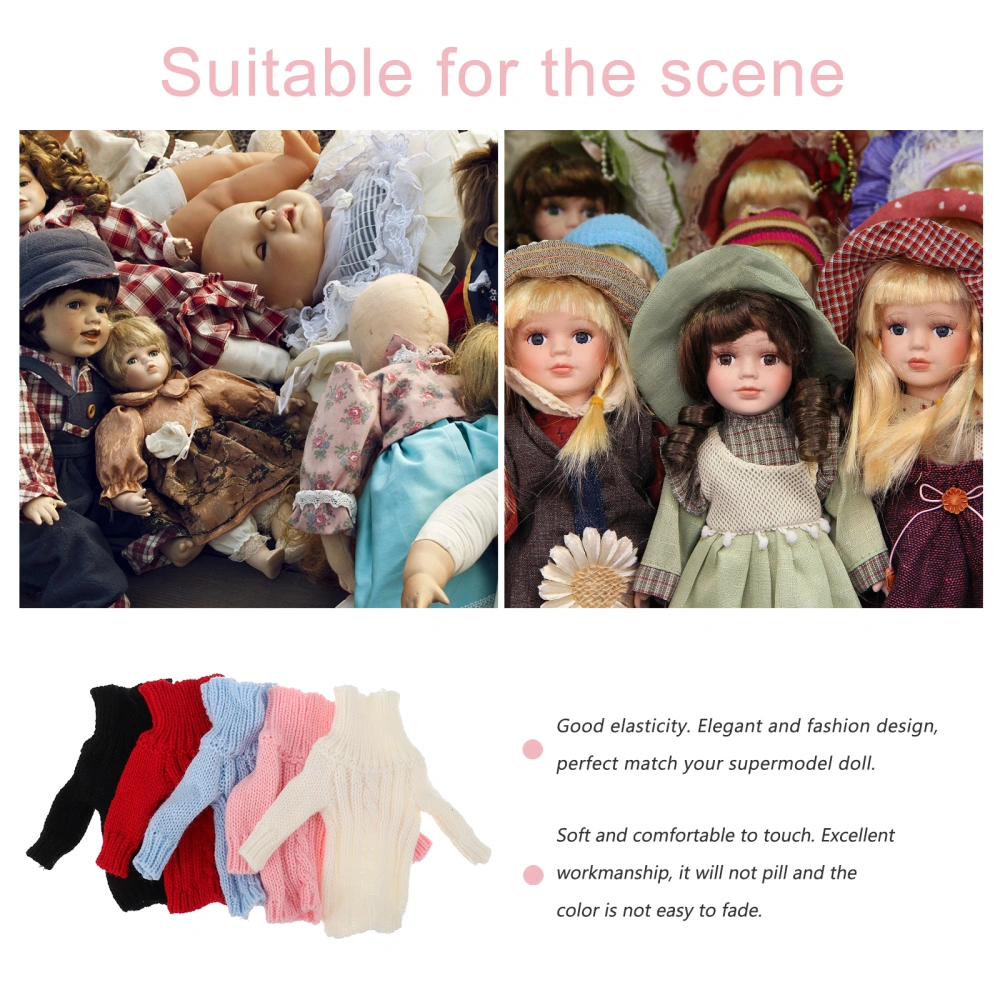 5pcs Supermodel Doll Sweater Children Doll Knit Clothes Costume Doll Accessories