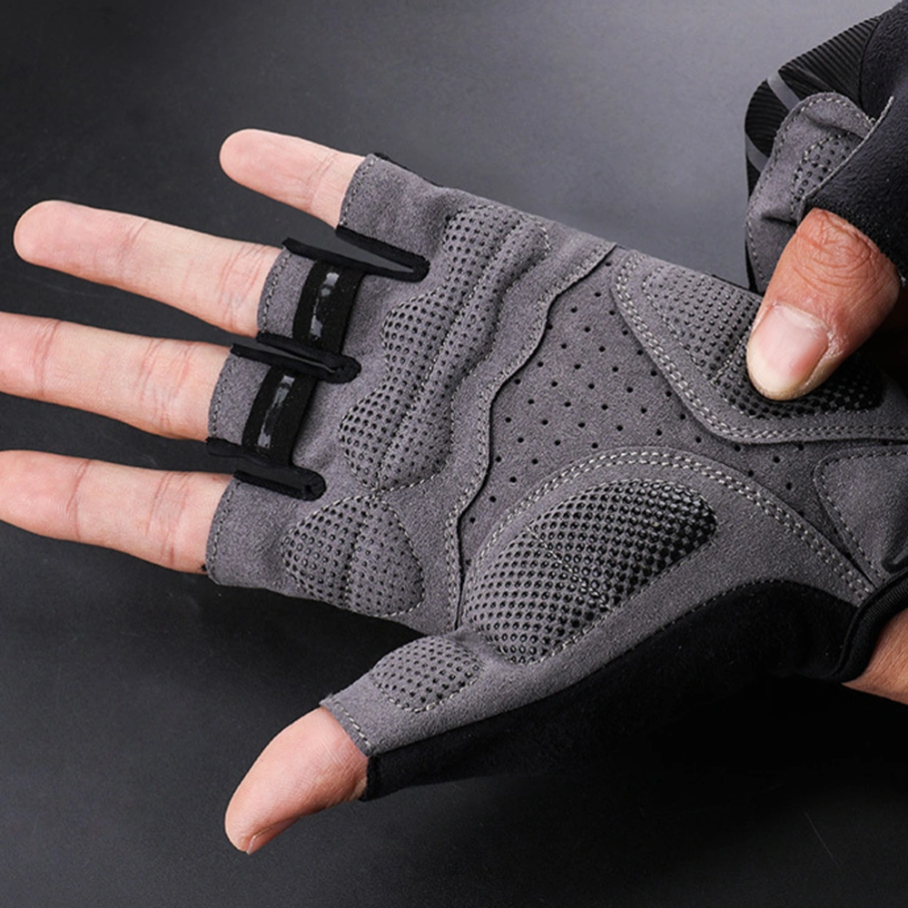 1 Pairs Cycling Anti-slip Anti-sweat Men Women Half Finger Gloves Breathable Glove