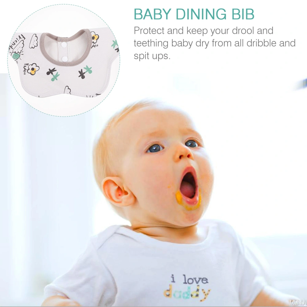 5Pcs Baby Saliva Bibs for Newborn Drooling Infant Dining 360 Degree Cotton Bibs