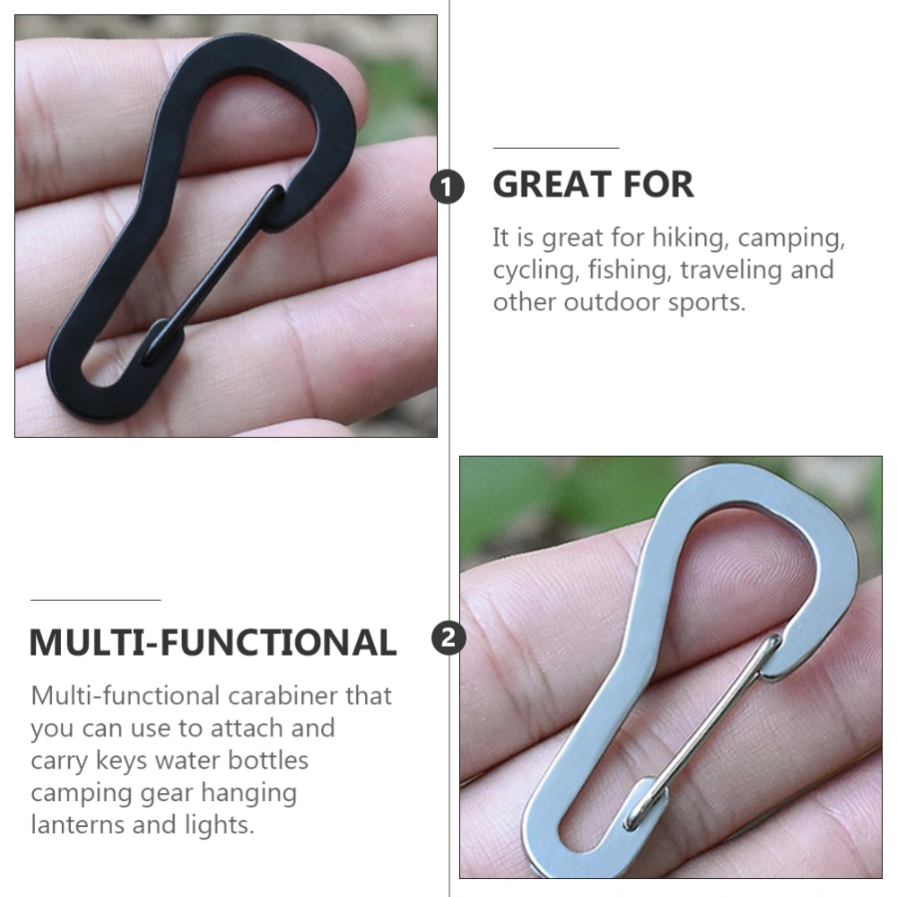 4pcs Stainless Steel Buckle Carabiner Hanging Hook Climbing Carabiner Buckle