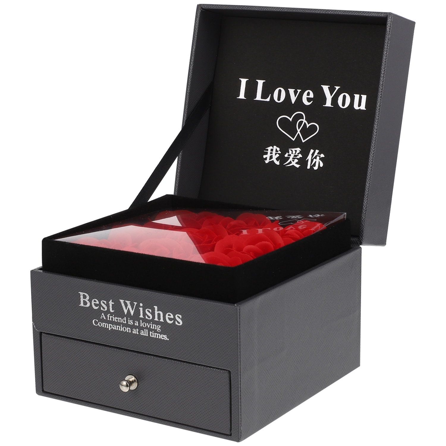 9pcs Romantic Roses Valentine's Day Gift with Flower Case Festival Present