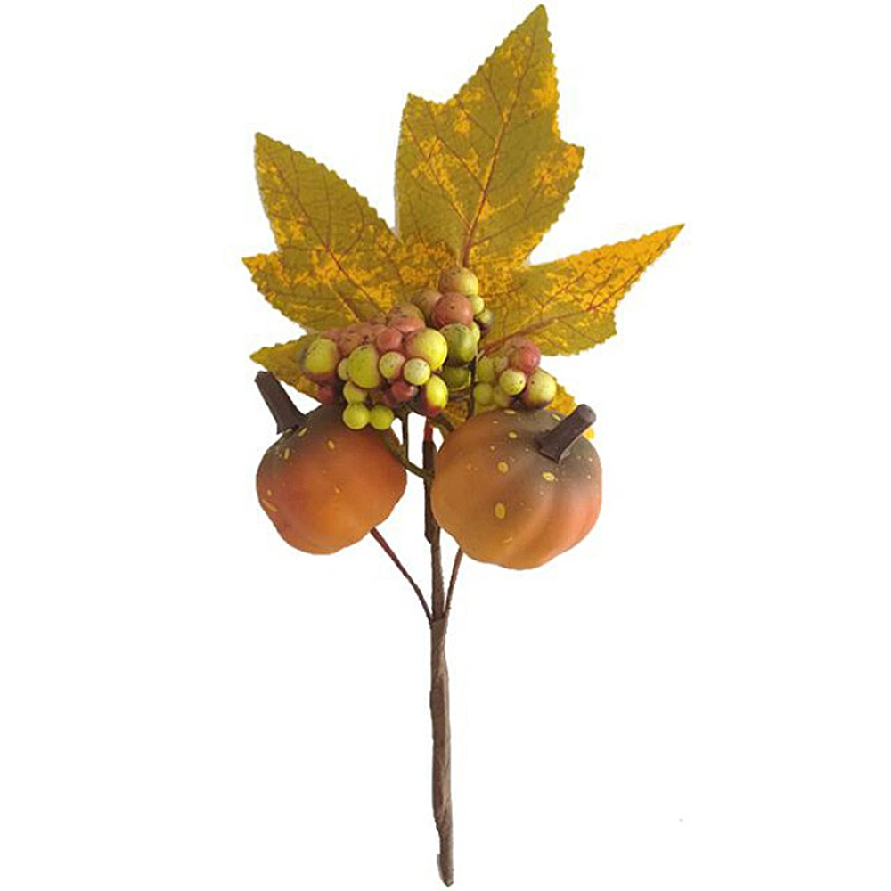 Delicate Artificial Pumpkin Branch Decor Photography Decoration Home Halloween Decoration for Home Bar Party (Green)