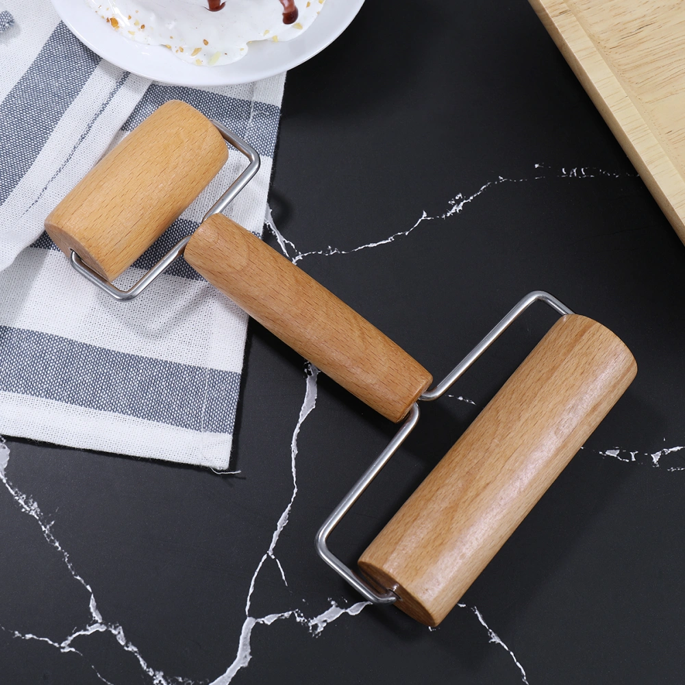 Healifty T Shaped Wooden Rolling Pin Baking Cooking Tool Roller for Pasta Cookies Pizza