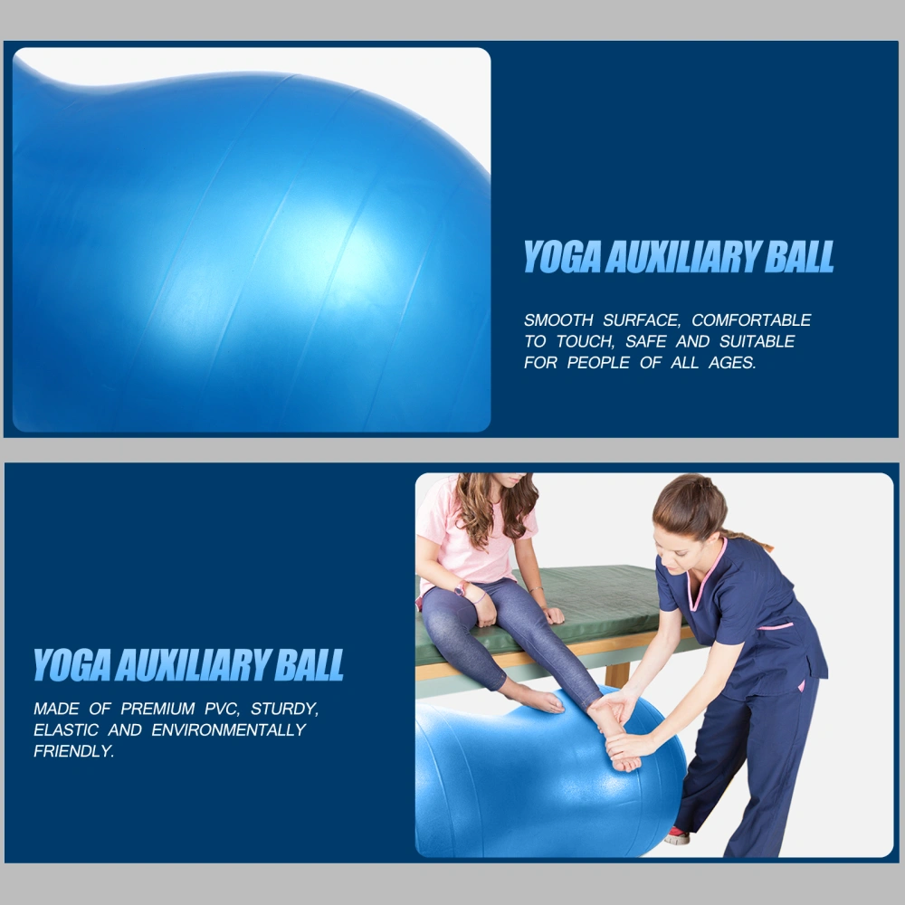 1 Set PVC Yoga Peanut Ball Yoga Ball With Inflator Thicken Fitness Ball