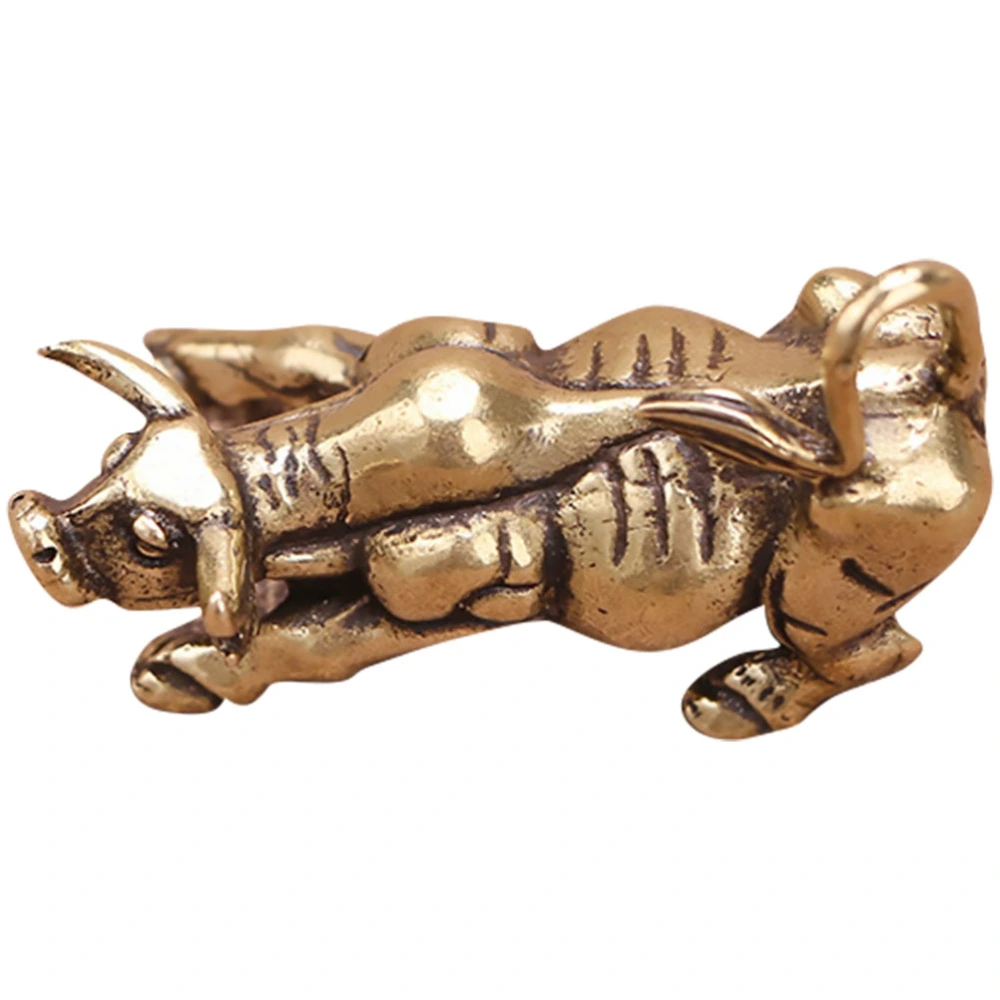 Ox Model Desktop Ornament Brass Adorment Creative Metal Tabletop Adornment