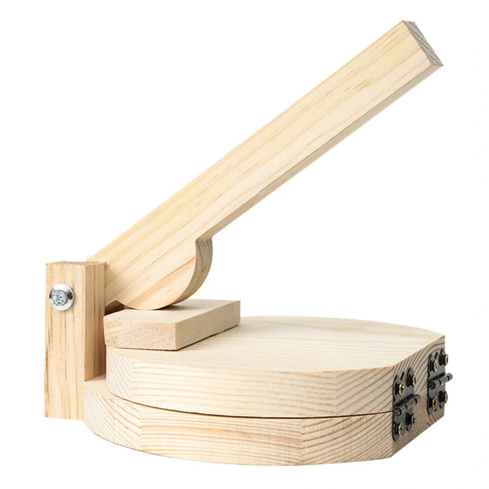 1pc Wooden Dumpling Wrapper Presser Dumpling Pressing Tool for Home (Log Color)