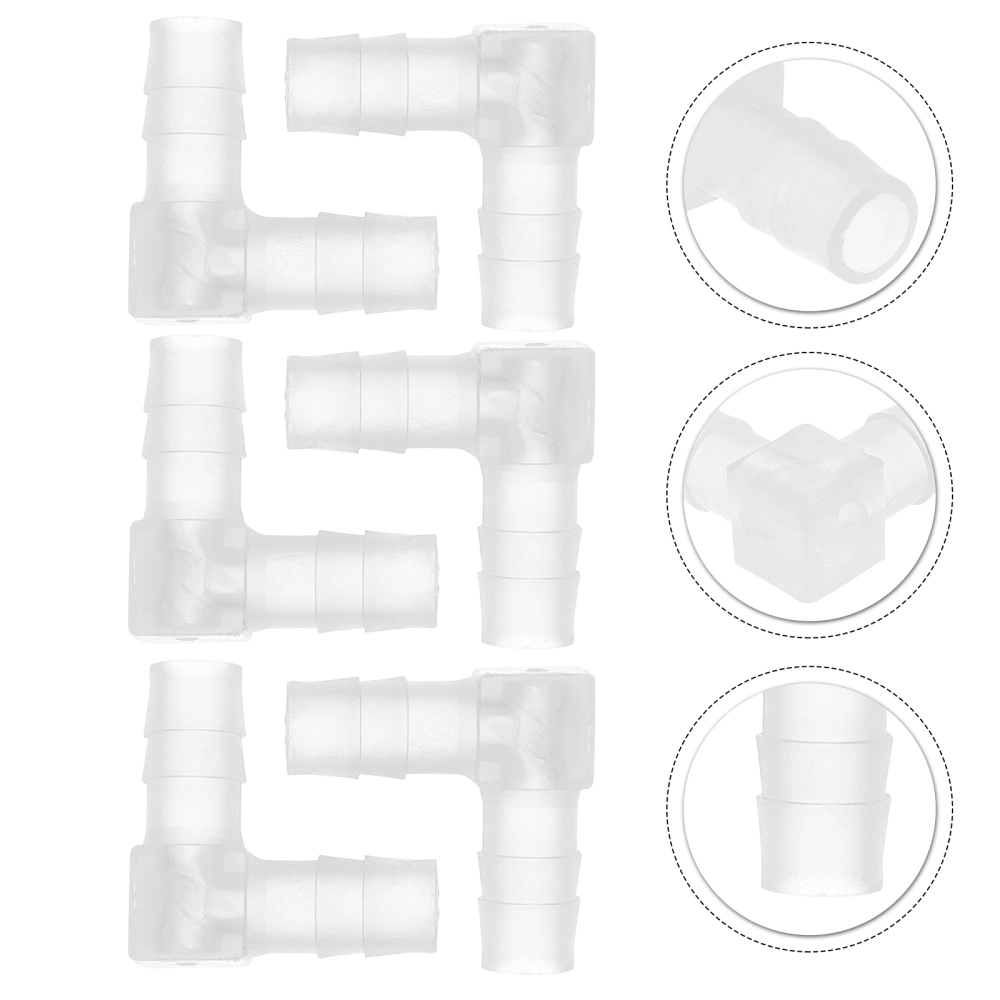 6 Pcs Plastic Hose Fittings Hose Elbow Joint Connectors L-shaped Hose Fittings