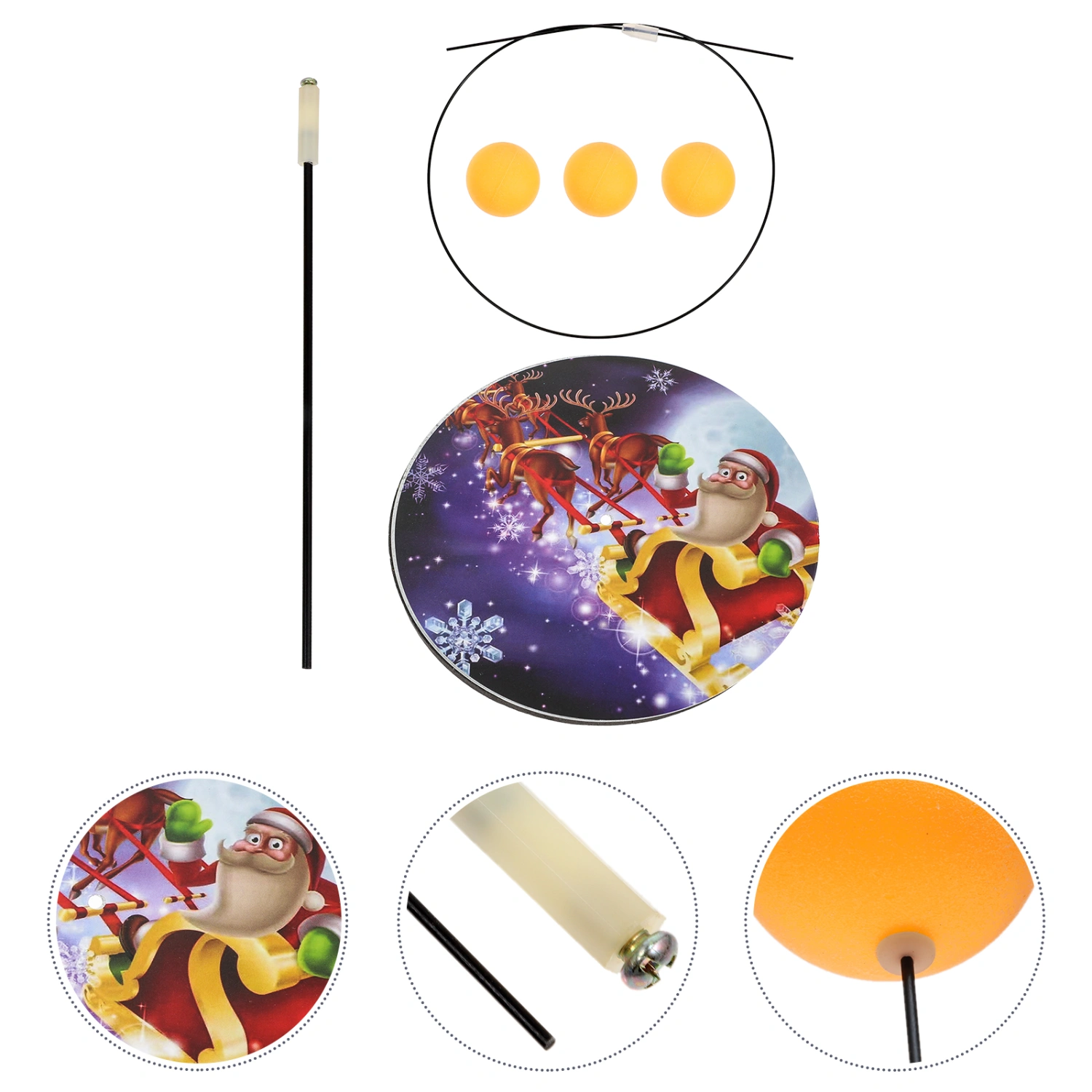 1 Set Home Indoor Outdoor Table Tennis Kit Training Supplies Elastic Shaft Ping-pong