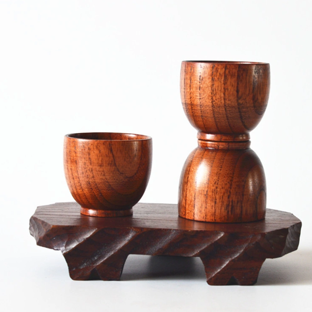 4pcs Eco-friendly Japan Style Solid Wood Cup for Sake Tea Coffee Wine Water