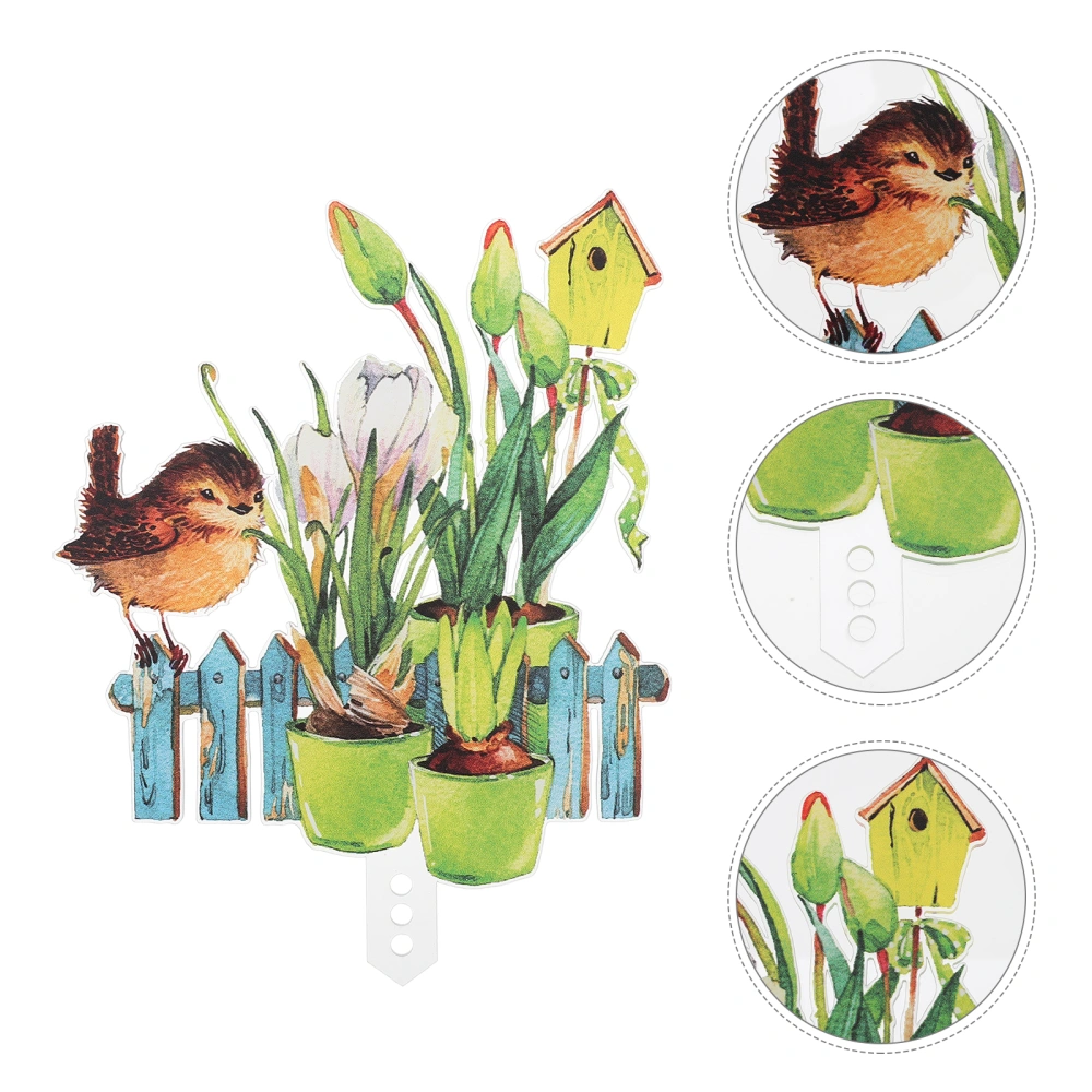 1Pc Bird Acrylic Decor Household Garden Office Landscape Ornament (Assorted Color)