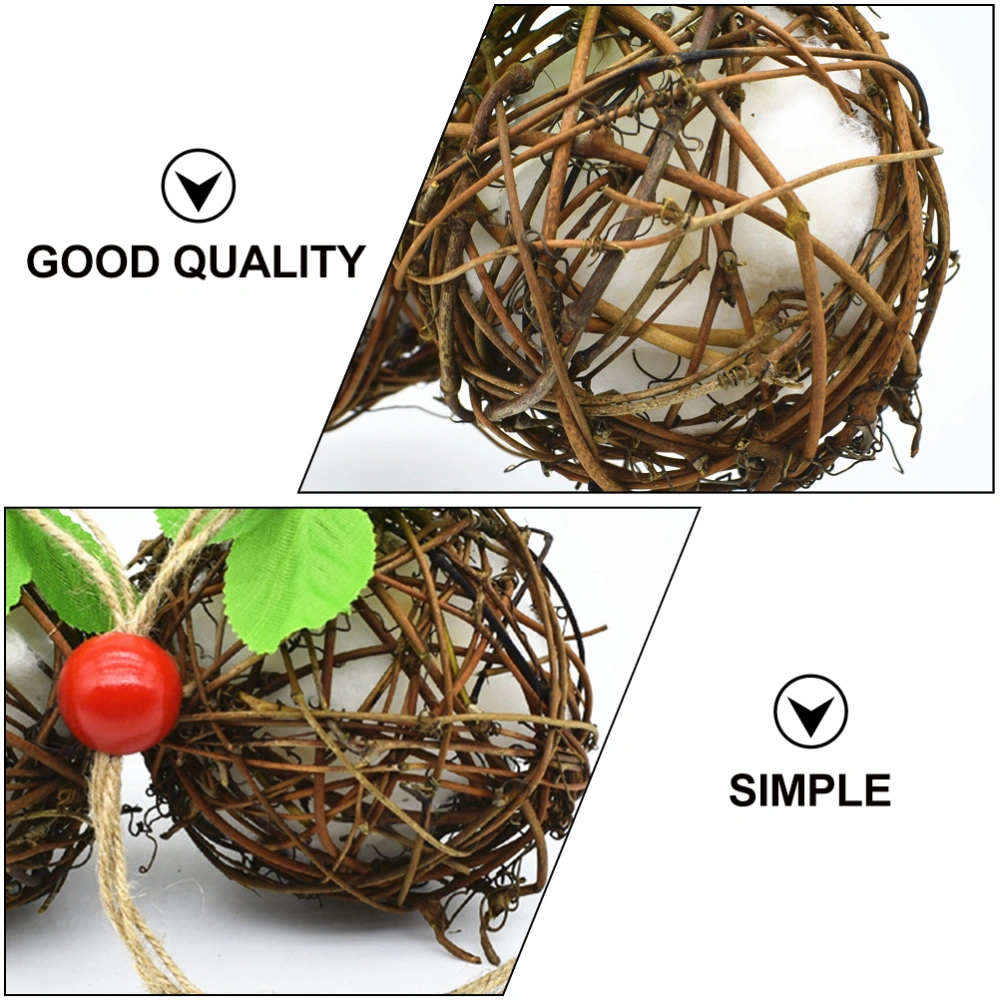 1pc Hanging Bird Nest Rattan Woven Bird Nest Pendant for Bird (Random Style)