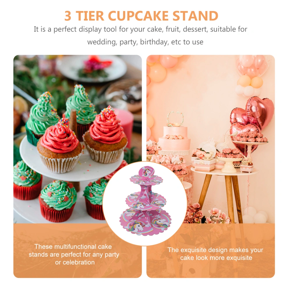 2pcs Decorative Cake Stand Multi-function Cupcake Stand Birthday Dessert Holder