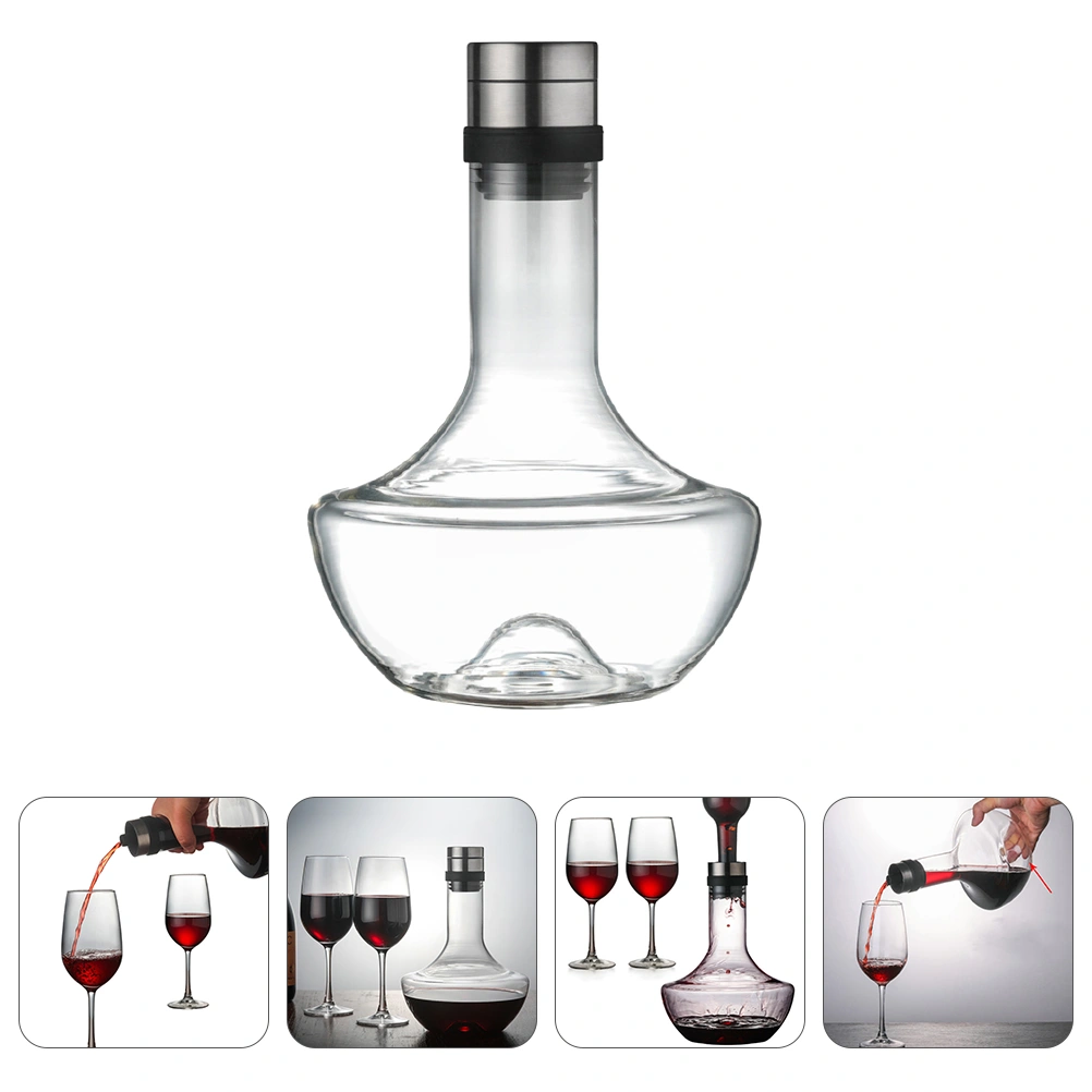 1PC 1000ML Wine Decanter Glass Brandy Champagne Hand-held Fast Decanter