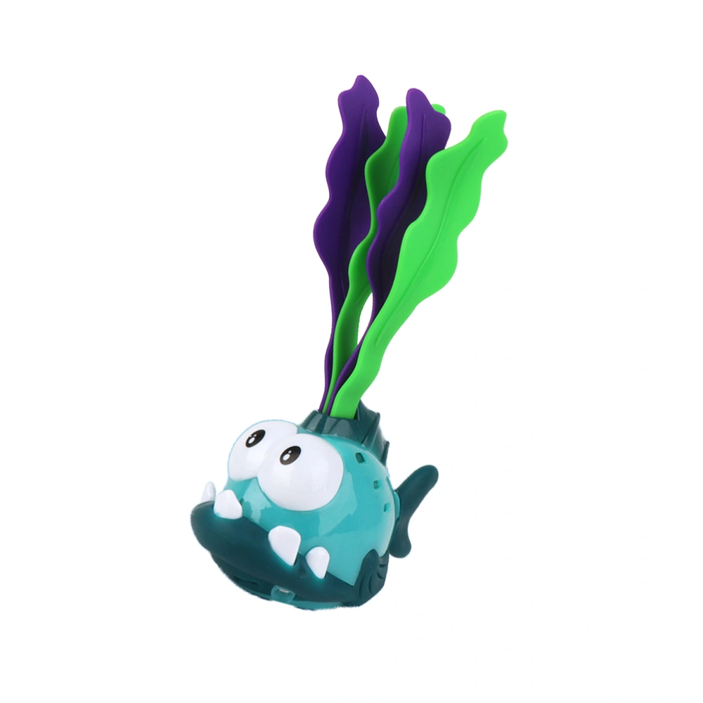 Water Pool Game Toy Floating Seaweed Fish Toy Glowing Bathing Toy Parent-Child Gift for Kids Bathroom Babies (Green Fish)