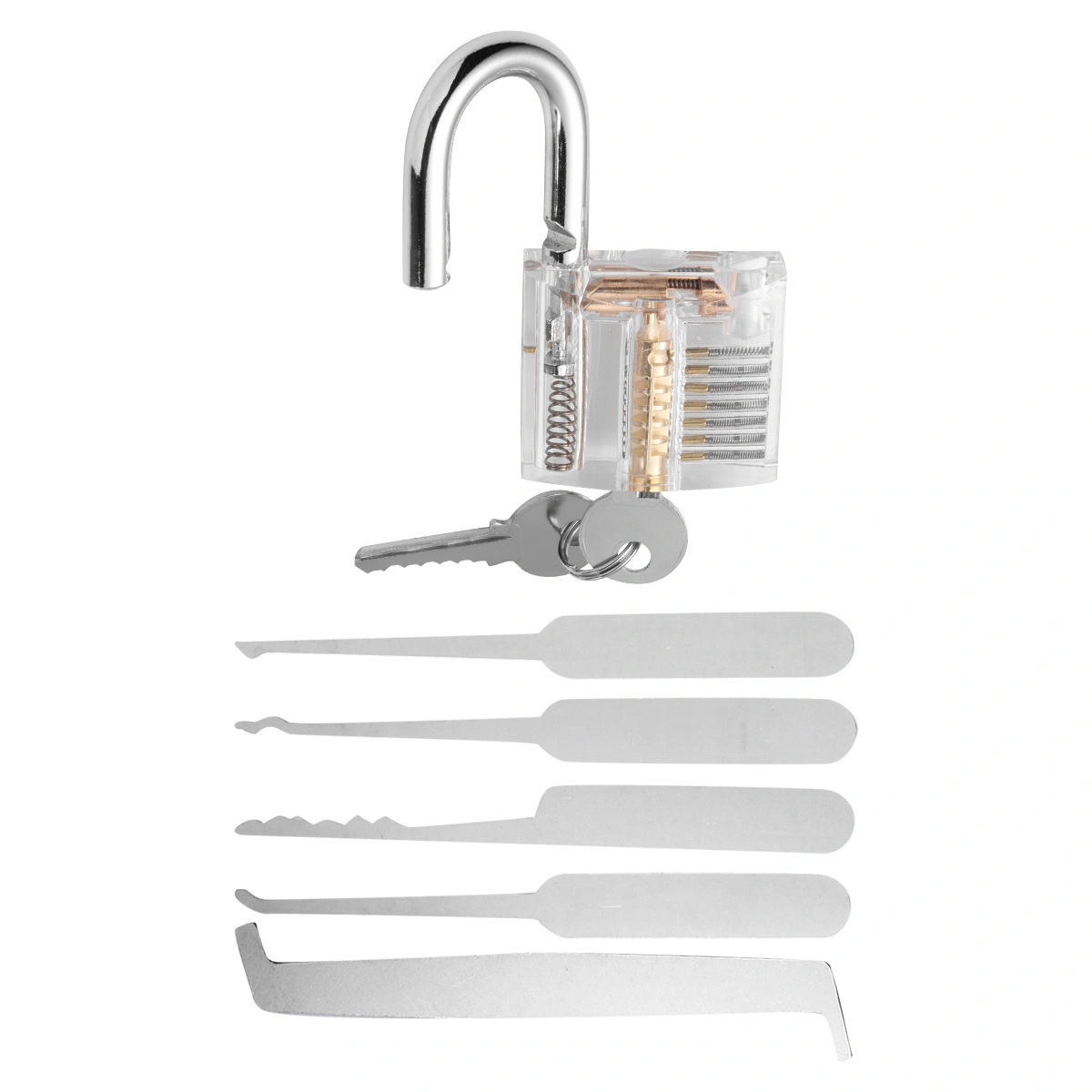1 Set of 5PCS Practical Lock Pick Set Repairing Tool Home Use Lock Repair Kit