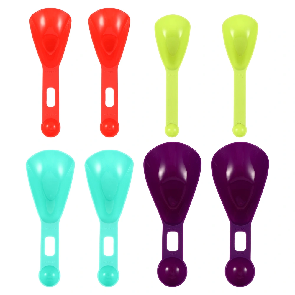 8Pcs Colorful Plastic Measuring Cup Spoons Home Kicthen Baking Measuring Spoons