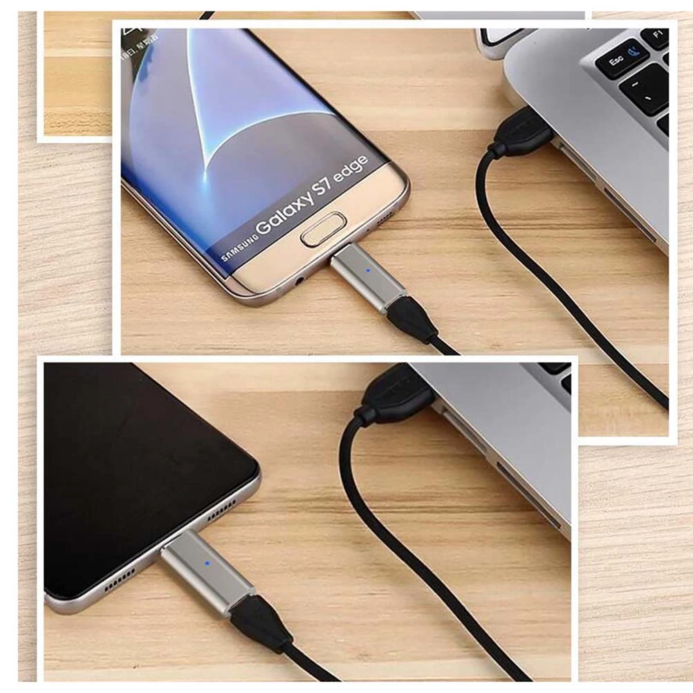 1pc USB Type C Adapter USB C to Type C Adapter for Android Cellphone (Silver)