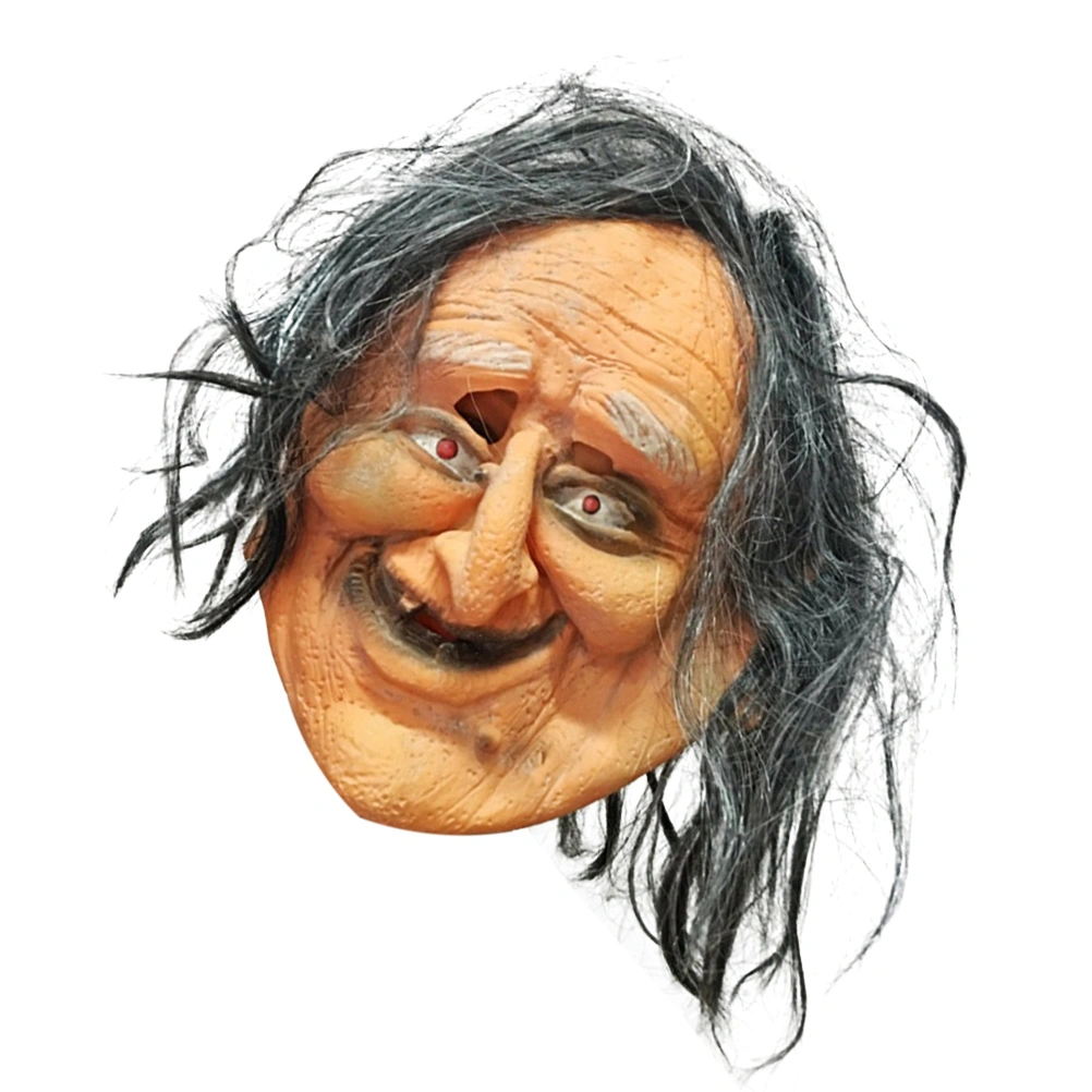1 Pc Halloween Mask Horror Ugly Old Lady Gelatin Mask Ghost Festival Atmosphere Supplies