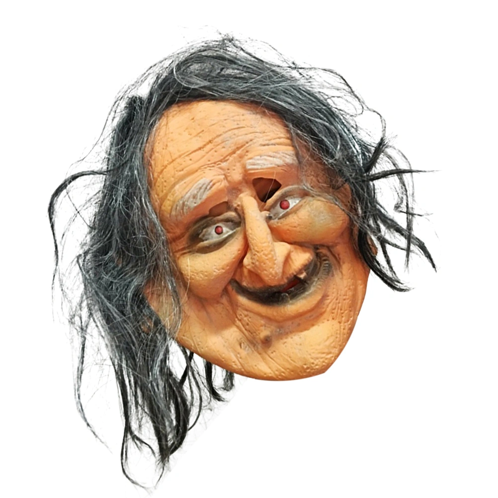 1 Pc Halloween Mask Horror Ugly Old Lady Gelatin Mask Ghost Festival Atmosphere Supplies