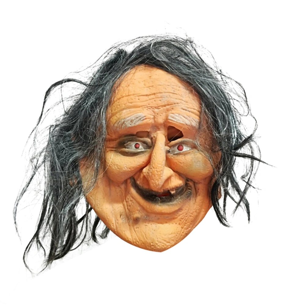 1 Pc Halloween Mask Horror Ugly Old Lady Gelatin Mask Ghost Festival Atmosphere Supplies