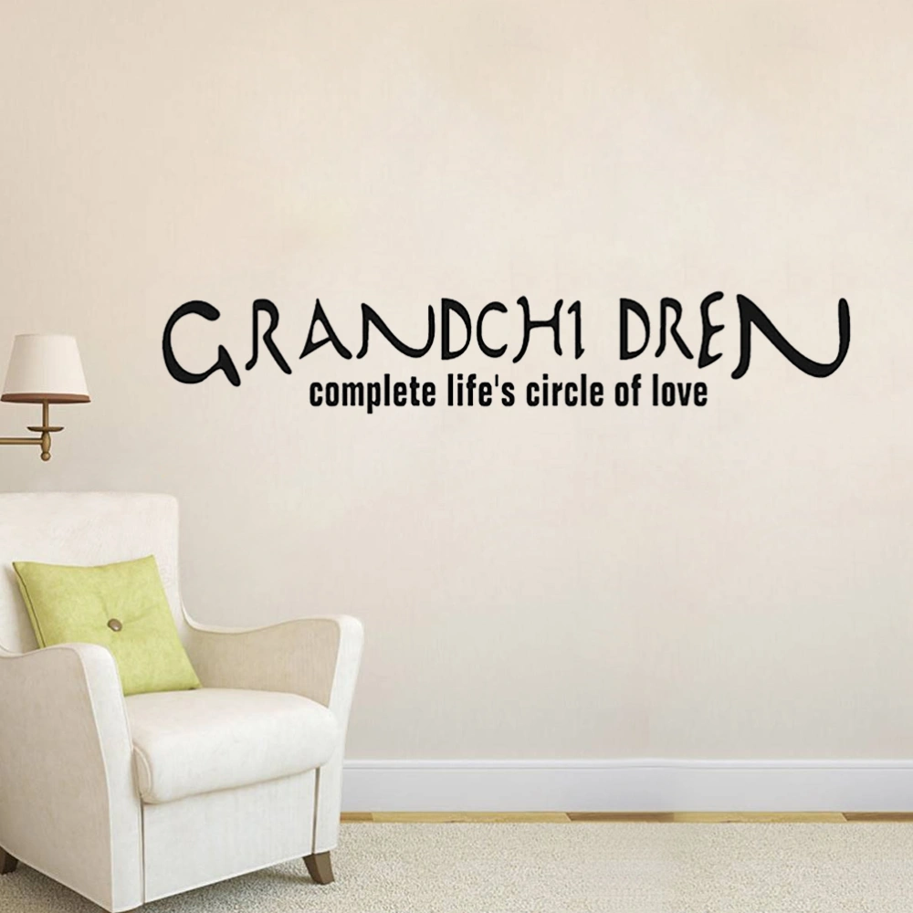 Grandchildren Complete Life's Circle of Love Vinyl Wall Decal Sticker