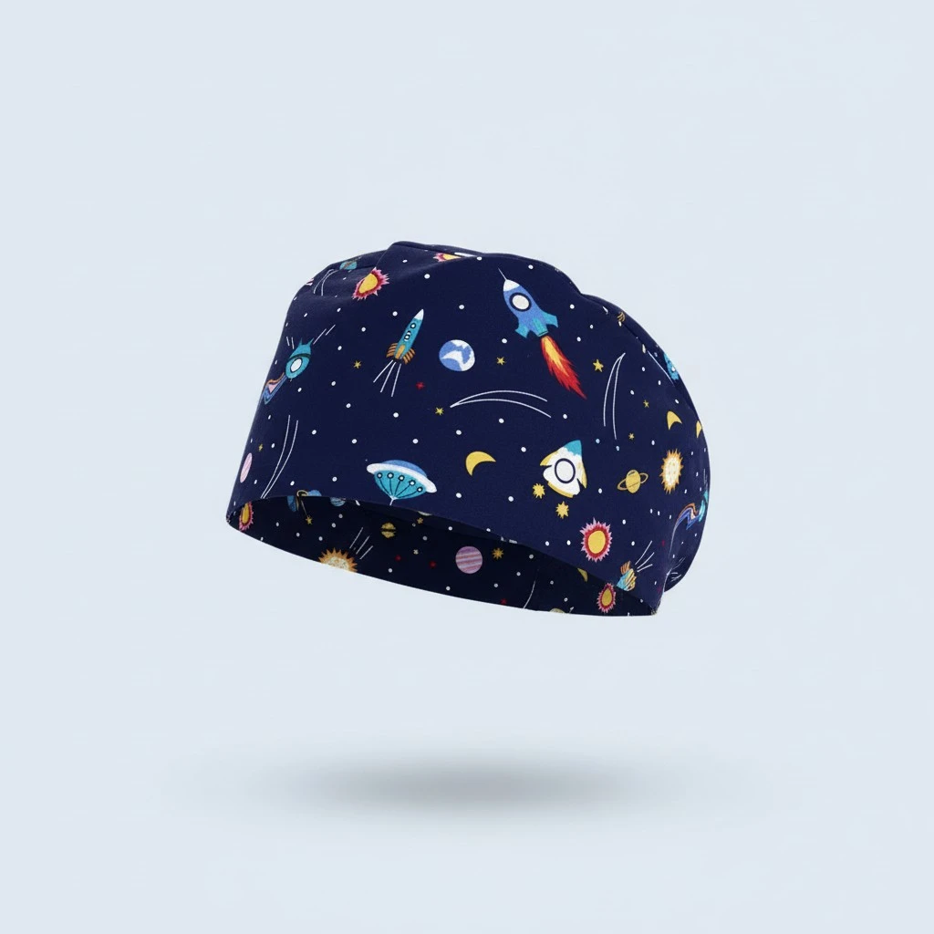 4pcs Printed Working Hat Cotton Working Turban for Woman (Assorted Color)