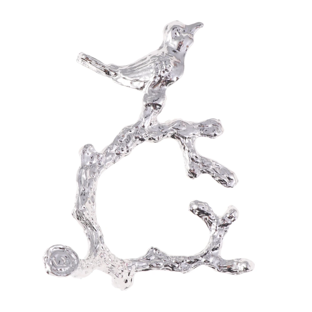 Alloy Bird Napkin Rings Decorative Napkin Holders Serviette Buckles for Wedding Banquet Dinner Party (Silver)