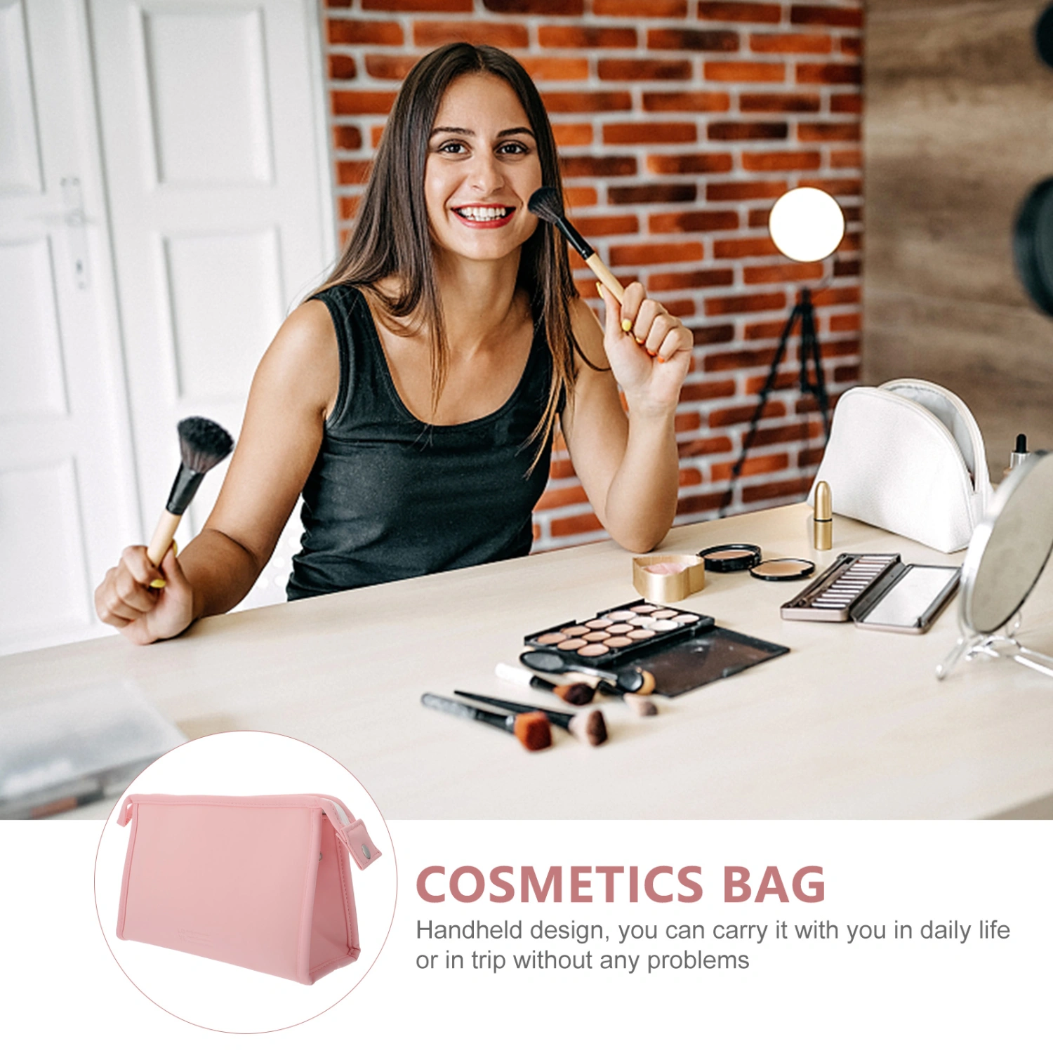 1Pc Cosmetics Bag Travel Portable Storage Bag Small Women Makeup Storage Holder